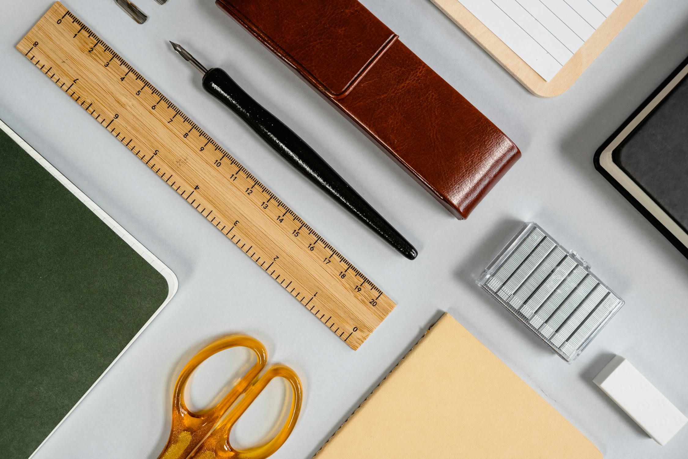おしゃれな文具の展示