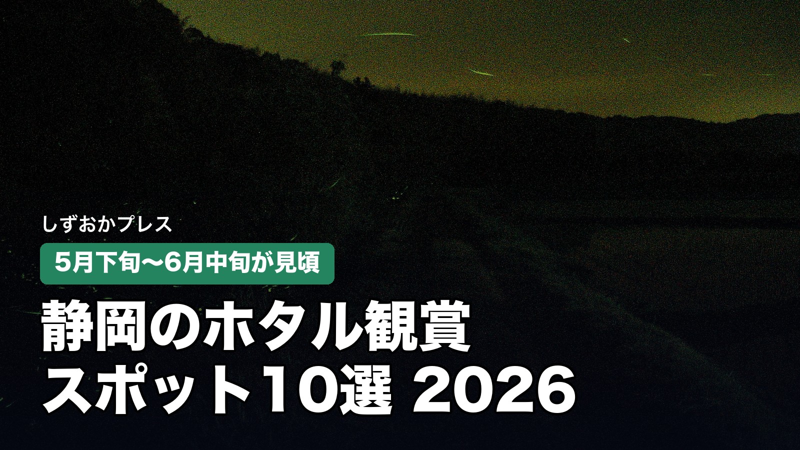 静岡県のホタル観賞スポットまとめ2026