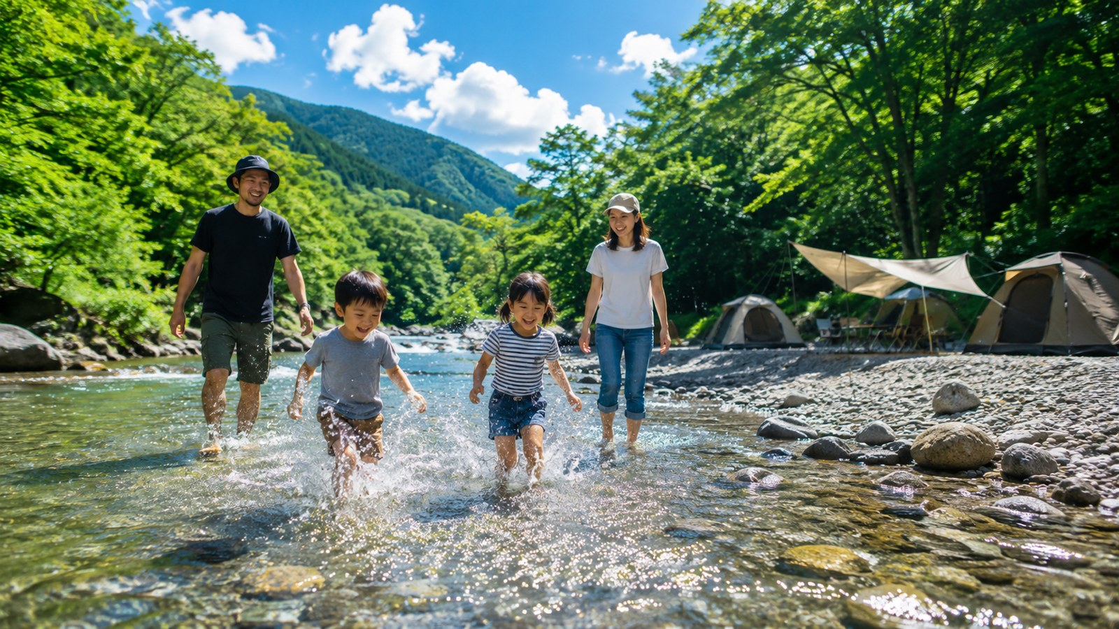 キャンプテントの風景