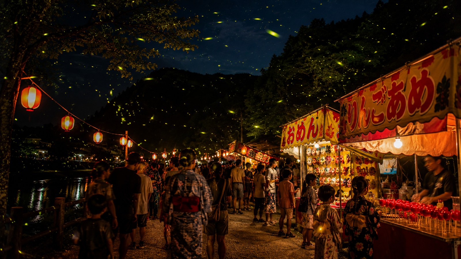 ホタルまつりの夜店