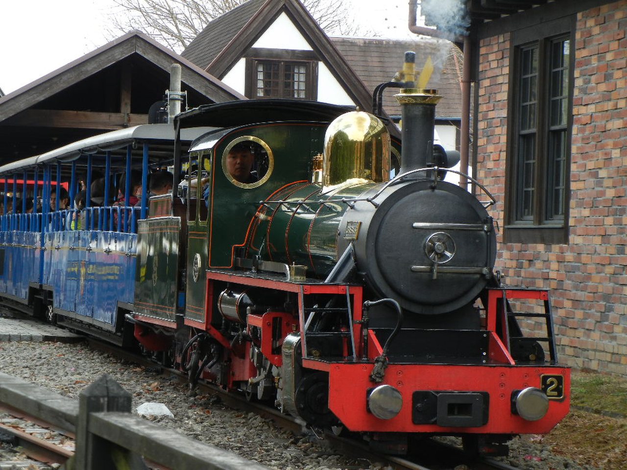 修善寺虹の郷のロムニー鉄道の蒸気機関車