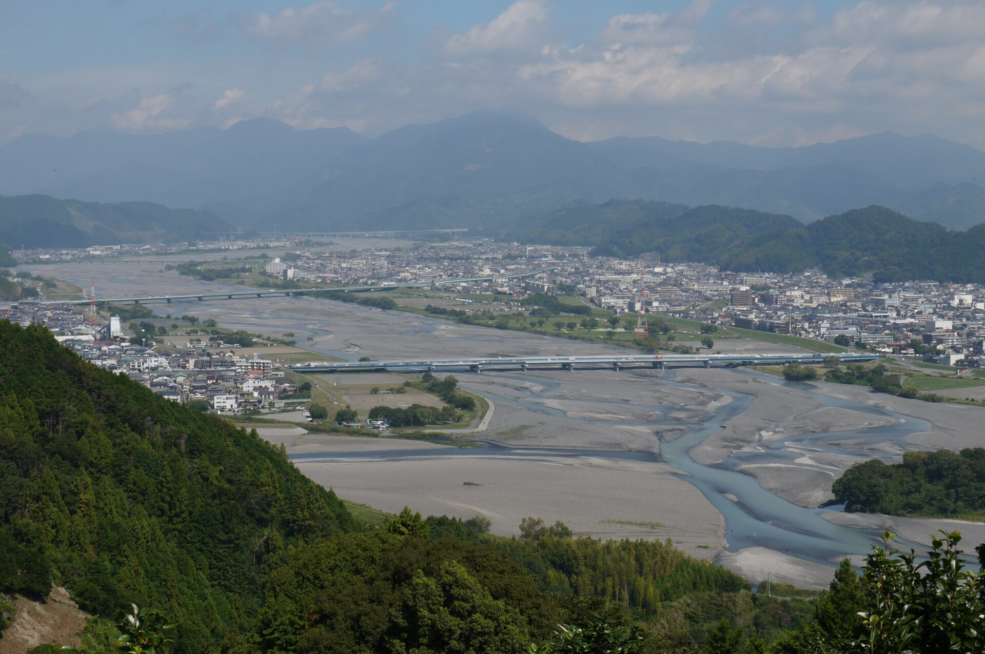 静岡市を流れる安倍川の河原