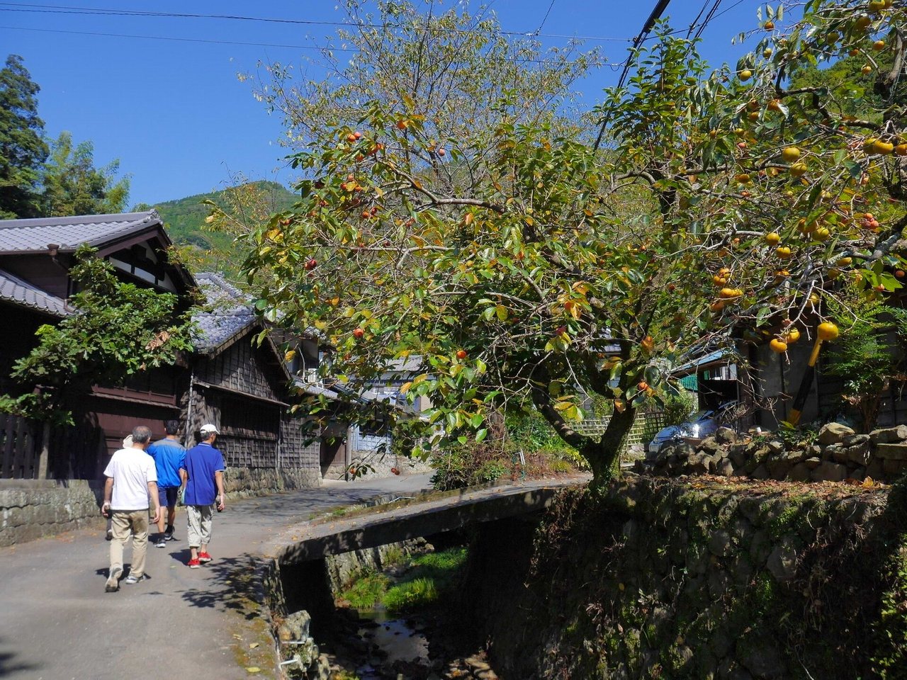 石垣と古い家並みが続く花沢の里