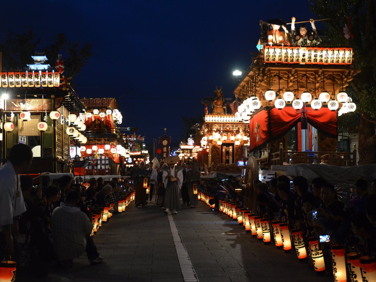 掛川大祭 夜の屋台と提灯